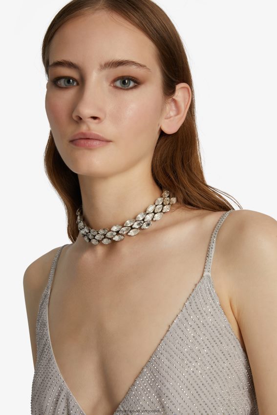 Accessory NZ Ermanno Scervino Women Crystal-Adorned Choker Argento 2H2X28178