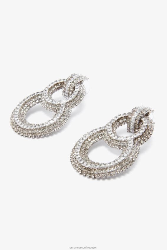 Accessory NZ Ermanno Scervino Women Crystal-Adorned Earrings Silver 2H2X28185