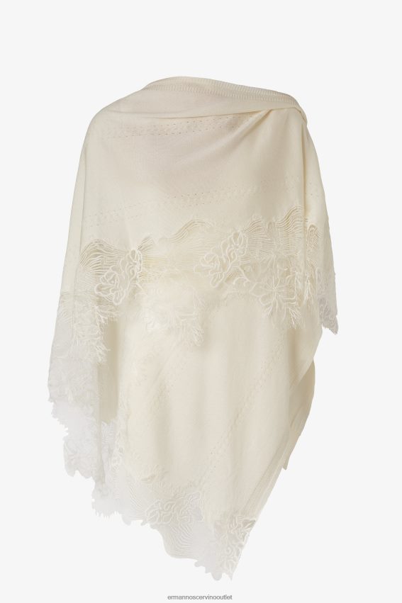 Accessory NZ Ermanno Scervino Women Lace-Detailed Stole Bianco 2H2X28211