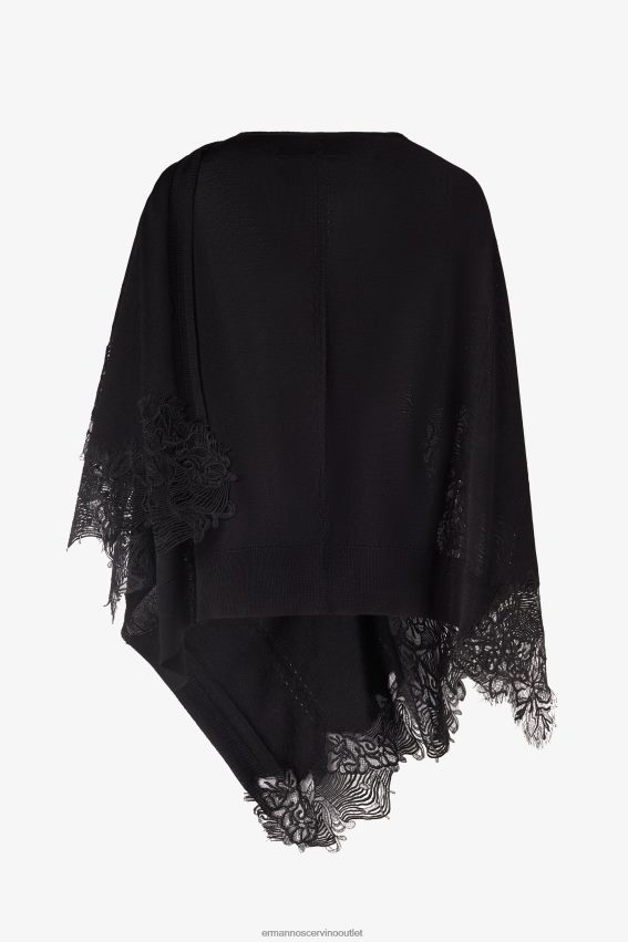 Accessory NZ Ermanno Scervino Women Lace-Detailed Stole Nero 2H2X28212