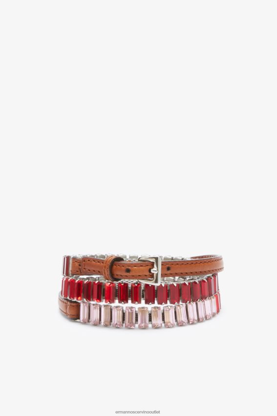 Accessory NZ Ermanno Scervino Women Multi-Row Crystal Bracelet Red 2H2X28188