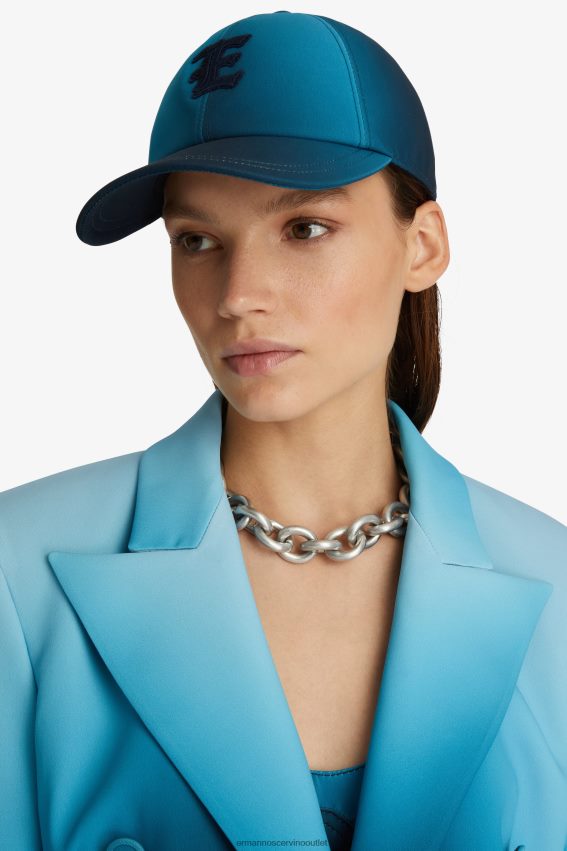 Accessory NZ Ermanno Scervino Women Nuanced Baseball Cap Blue 2H2X28203