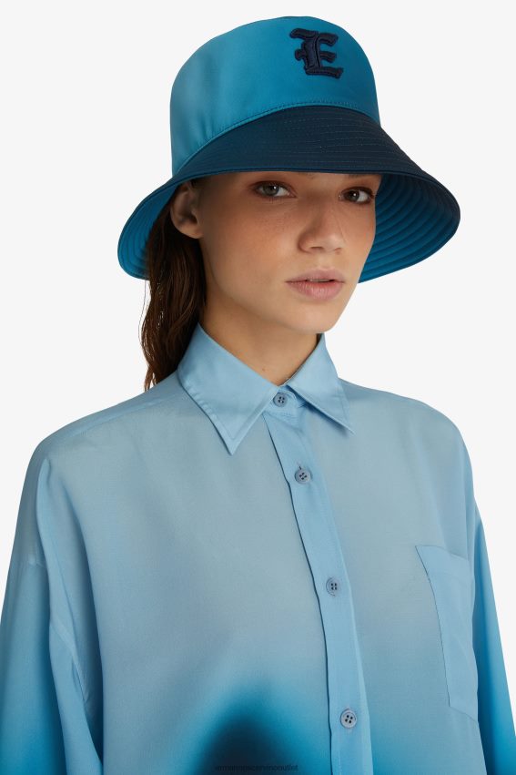 Accessory NZ Ermanno Scervino Women Nuanced Bucket Hat Blue 2H2X28202