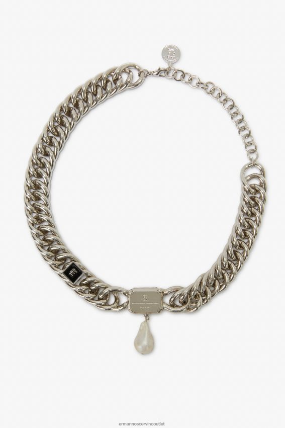 Accessory NZ Ermanno Scervino Women Pearl Chain Necklace Nero 2H2X28180