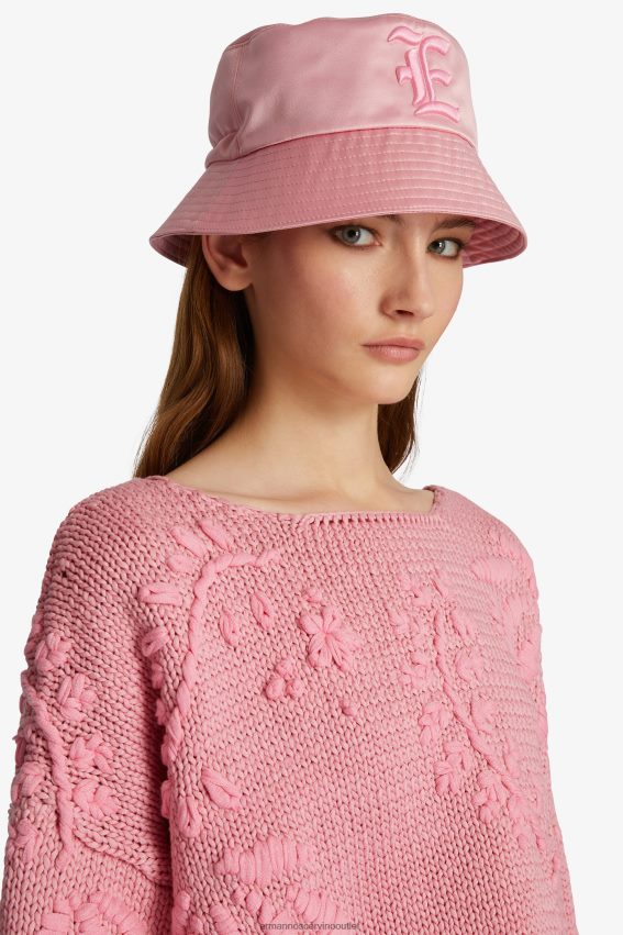 Accessory NZ Ermanno Scervino Women Satin Bucket Hat Pink 2H2X28201