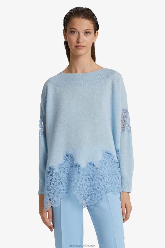 Apparel NZ Ermanno Scervino Women Boat-Neck Sweater Light Blue 2H2X2866