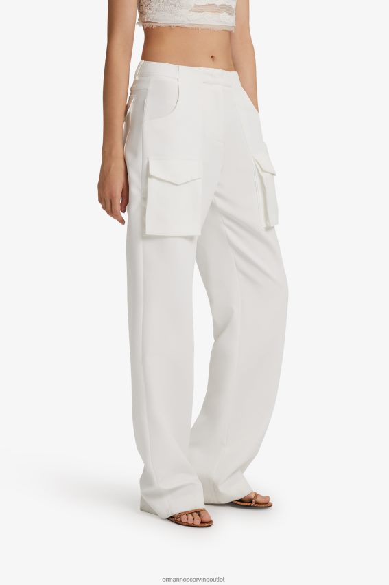 Apparel NZ Ermanno Scervino Women Cady Cargo Trousers White 2H2X28106