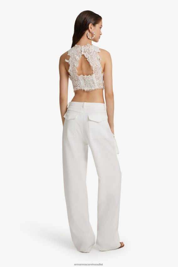 Apparel NZ Ermanno Scervino Women Cady Cargo Trousers White 2H2X28106