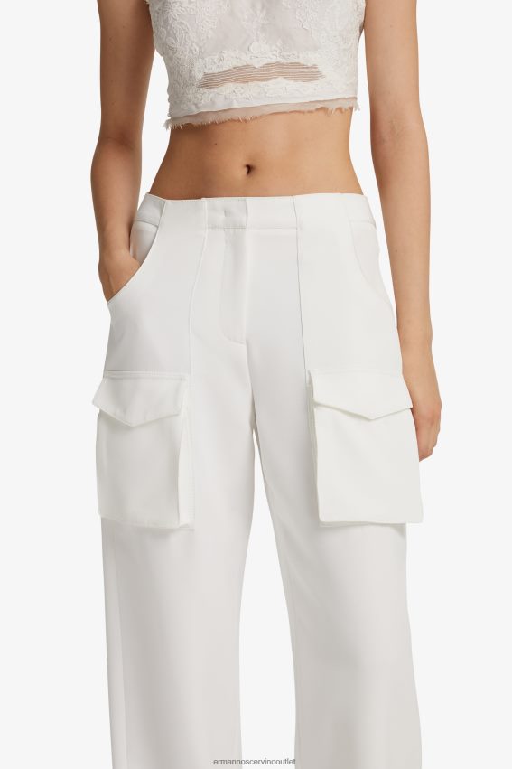 Apparel NZ Ermanno Scervino Women Cady Cargo Trousers White 2H2X28106