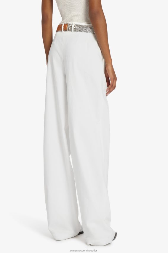 Apparel NZ Ermanno Scervino Women Cotton Palazzo Trousers White 2H2X28102