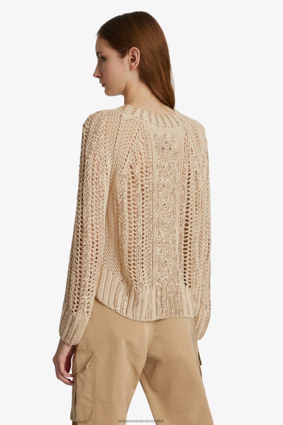 Apparel NZ Ermanno Scervino Women Crystal-Adorned Sweater With Openwork White 2H2X2846