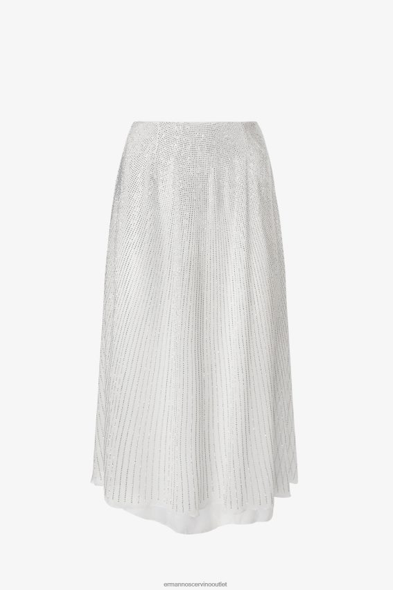 Apparel NZ Ermanno Scervino Women Crystal-Detailed Midi Skirt White 2H2X28123