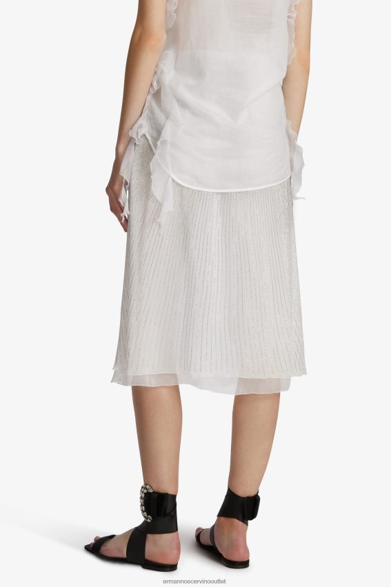 Apparel NZ Ermanno Scervino Women Crystal-Detailed Midi Skirt White 2H2X28123