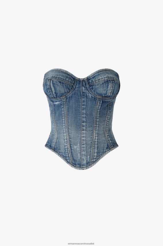 Apparel NZ Ermanno Scervino Women Denim Corset Blue 2H2X2893