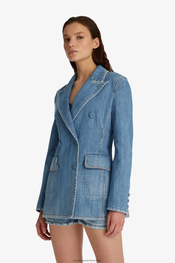 Apparel NZ Ermanno Scervino Women Denim Jacket Blue 2H2X2822