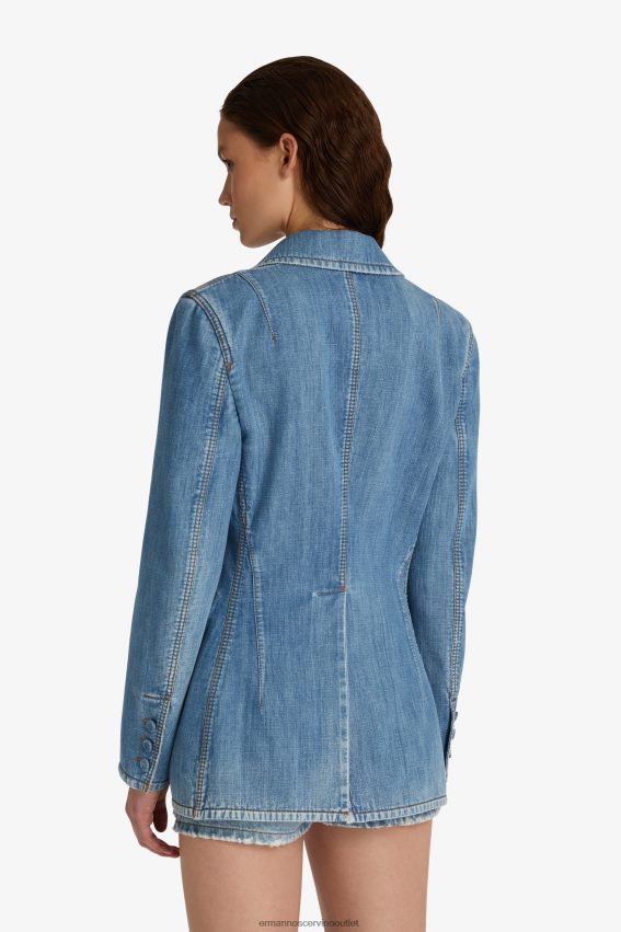 Apparel NZ Ermanno Scervino Women Denim Jacket Blue 2H2X2822