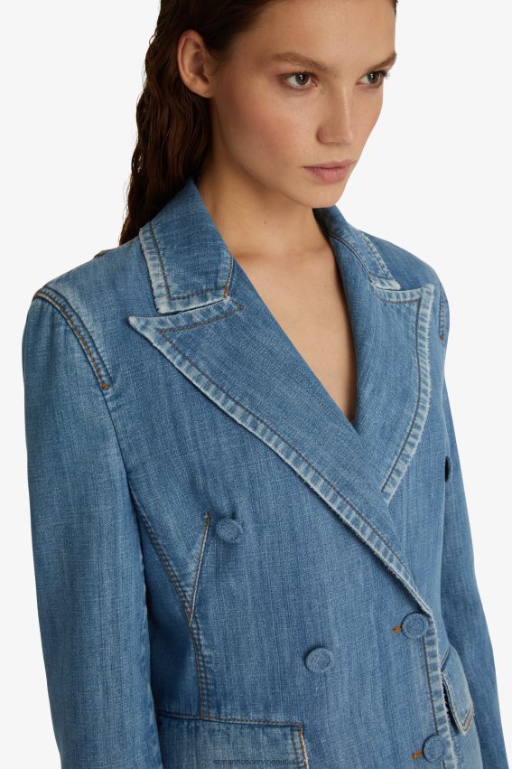 Apparel NZ Ermanno Scervino Women Denim Jacket Blue 2H2X2822