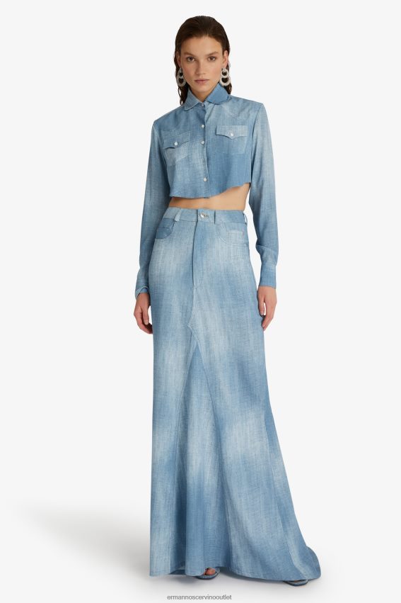 Apparel NZ Ermanno Scervino Women Denim-Look Maxi Skirt Blue 2H2X28129