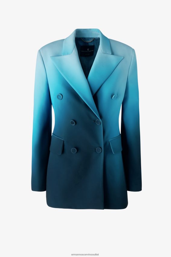 Apparel NZ Ermanno Scervino Women Double-Breasted Cady Blazer Blue 2H2X2835