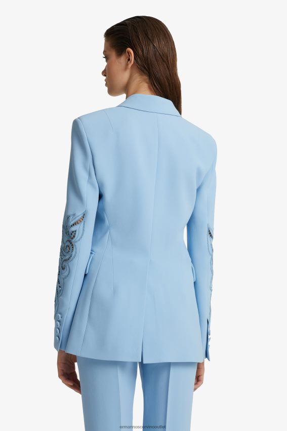 Apparel NZ Ermanno Scervino Women Embroidered Jacket Light Blue 2H2X2838