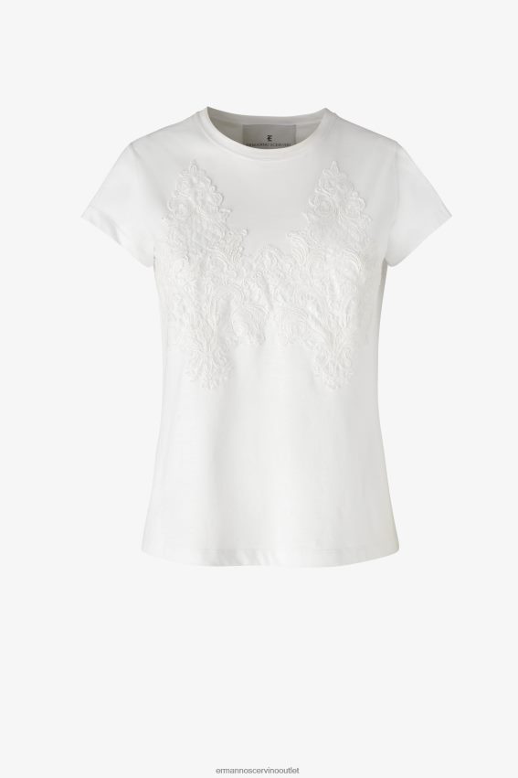 Apparel NZ Ermanno Scervino Women Lace-Adorned T-Shirt White 2H2X2899