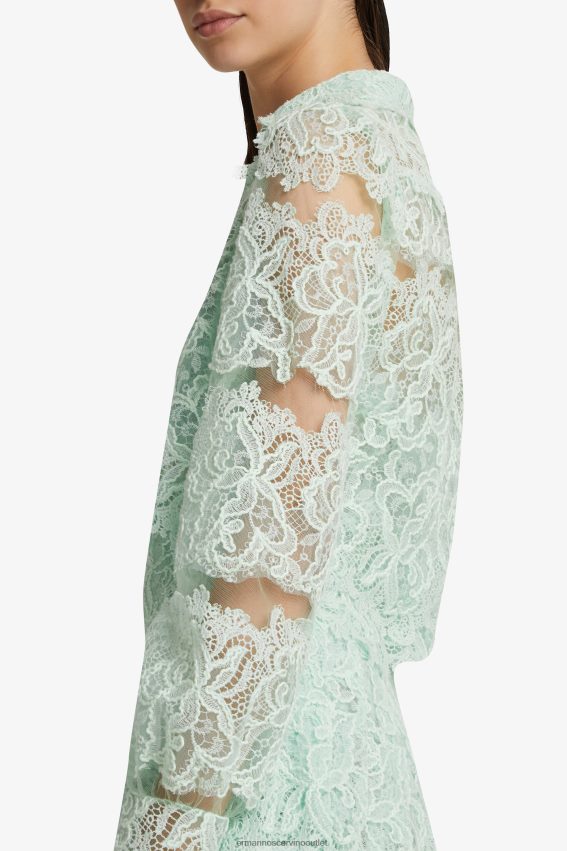 Apparel NZ Ermanno Scervino Women Lace Cropped Shirt Mint Green 2H2X2890