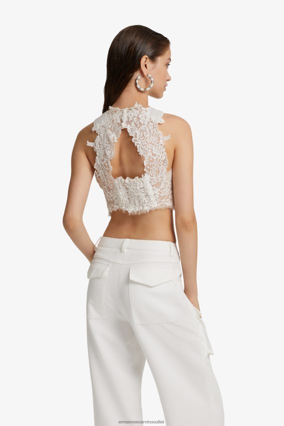 Apparel NZ Ermanno Scervino Women Lace Cropped Top White 2H2X2895