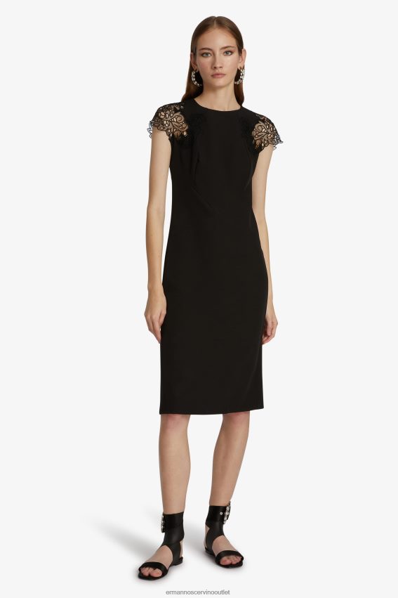 Apparel NZ Ermanno Scervino Women Lace-Detailed Sheath Dress Black 2H2X287