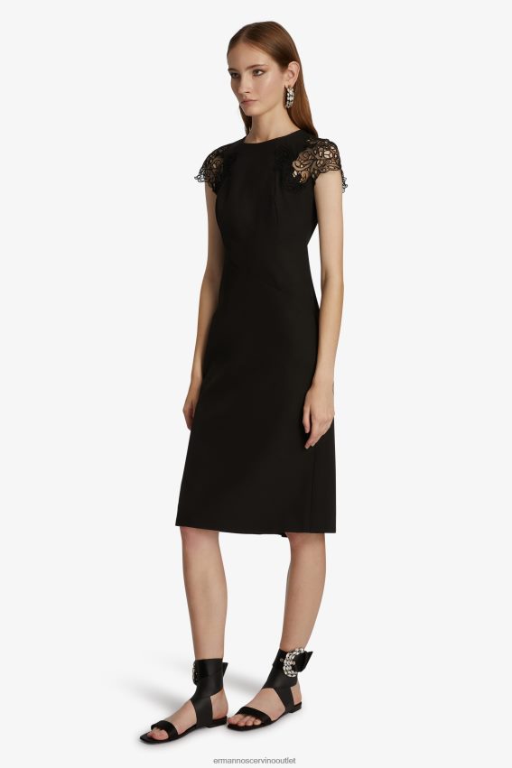 Apparel NZ Ermanno Scervino Women Lace-Detailed Sheath Dress Black 2H2X287