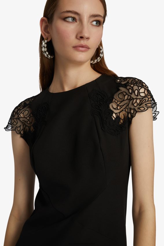 Apparel NZ Ermanno Scervino Women Lace-Detailed Sheath Dress Black 2H2X287