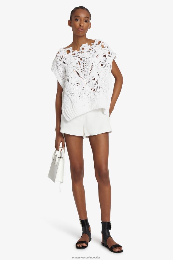 Apparel NZ Ermanno Scervino Women Lace-Detailed Sweater With Cut-Outs White 2H2X2852