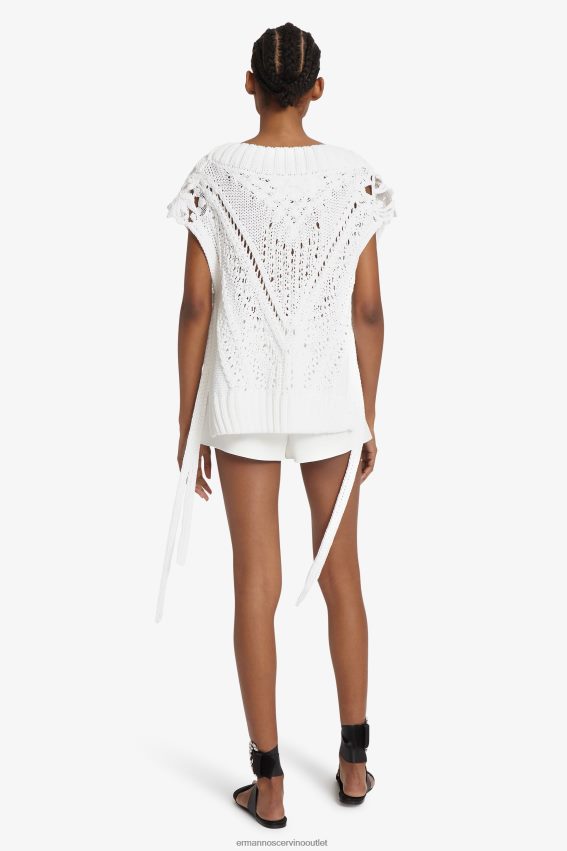 Apparel NZ Ermanno Scervino Women Lace-Detailed Sweater With Cut-Outs White 2H2X2852