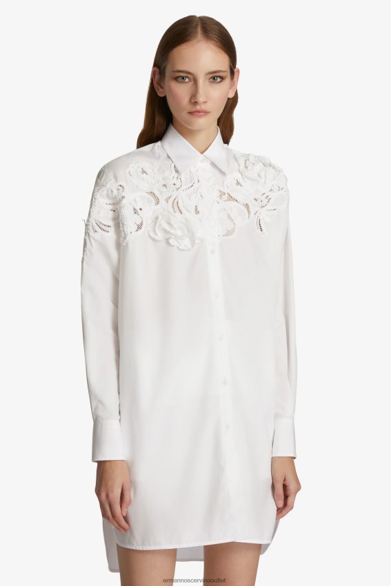 Apparel NZ Ermanno Scervino Women Long Embroidered Shirt White 2H2X2880