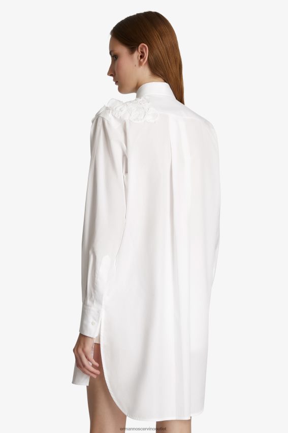 Apparel NZ Ermanno Scervino Women Long Embroidered Shirt White 2H2X2880