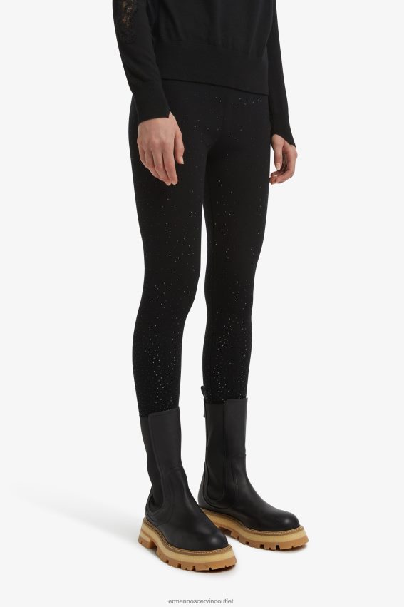 Apparel NZ Ermanno Scervino Women Micro Crystal-Adorned Leggings Black 2H2X28122