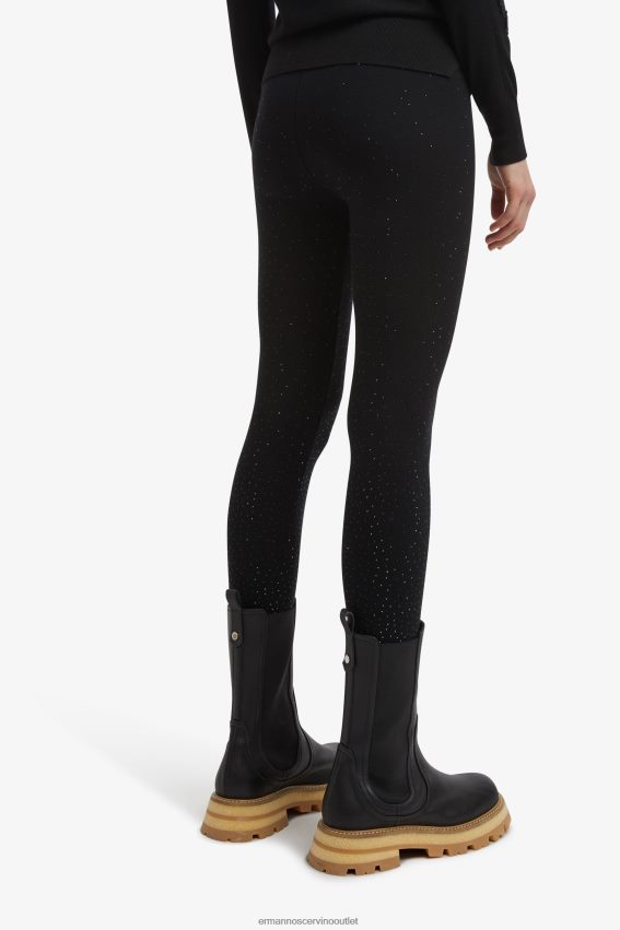 Apparel NZ Ermanno Scervino Women Micro Crystal-Adorned Leggings Black 2H2X28122