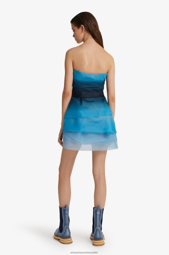 Apparel NZ Ermanno Scervino Women Nuanced Tulle Mini Dress Blue 2H2X2813