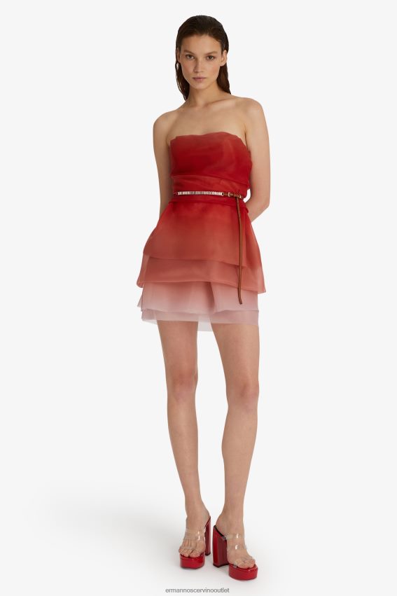 Apparel NZ Ermanno Scervino Women Nuanced Tulle Mini Dress Red 2H2X2814