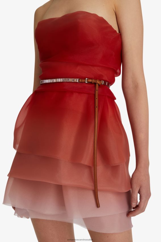 Apparel NZ Ermanno Scervino Women Nuanced Tulle Mini Dress Red 2H2X2814