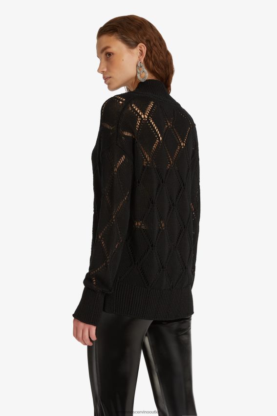 Apparel NZ Ermanno Scervino Women Openwork-Knit Cardigan Black 2H2X2854