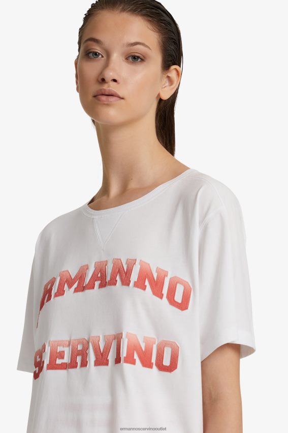 Apparel NZ Ermanno Scervino Women Oversized Logo T-Shirt Red 2H2X2898