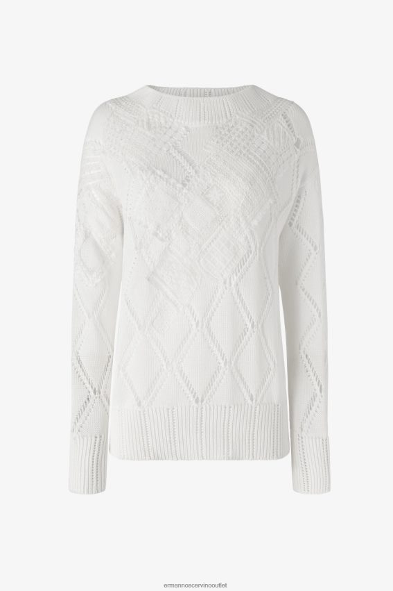 Apparel NZ Ermanno Scervino Women Oversized Open-Knit Sweater White 2H2X2853