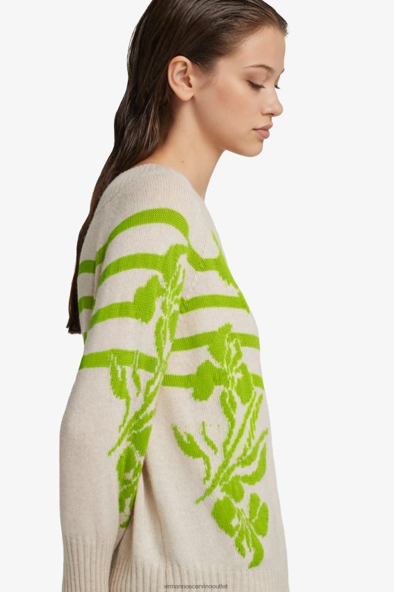 Apparel NZ Ermanno Scervino Women Oversized Recycled Cashmere Sweater Green 2H2X2859