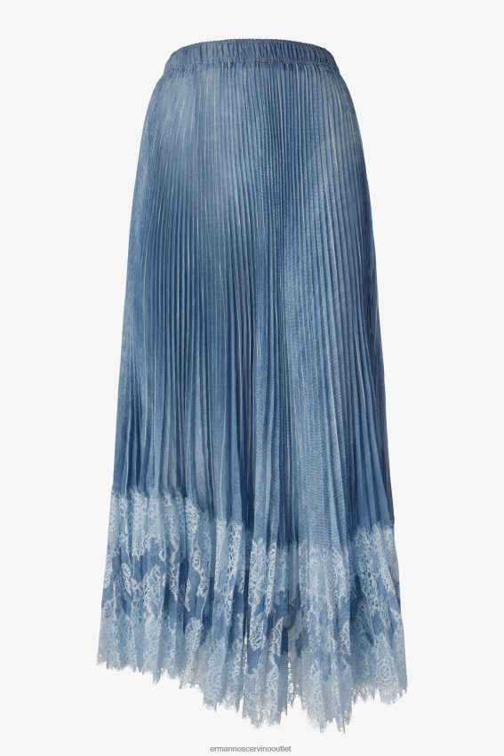 Apparel NZ Ermanno Scervino Women Pleated Calf-Length Skirt Blue 2H2X28130