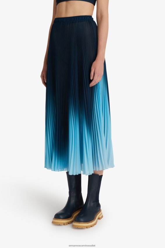 Apparel NZ Ermanno Scervino Women Pleated Midi Skirt Blue 2H2X28132