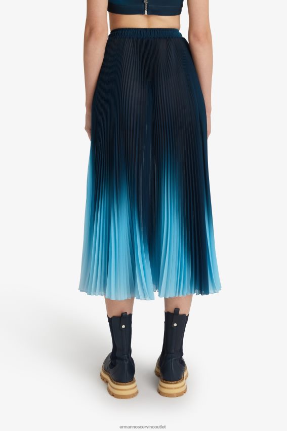 Apparel NZ Ermanno Scervino Women Pleated Midi Skirt Blue 2H2X28132