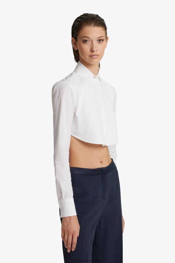 Apparel NZ Ermanno Scervino Women Poplin Cropped Shirt White 2H2X2882