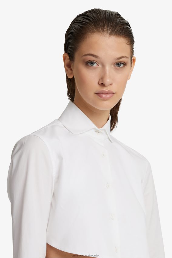 Apparel NZ Ermanno Scervino Women Poplin Cropped Shirt White 2H2X2882