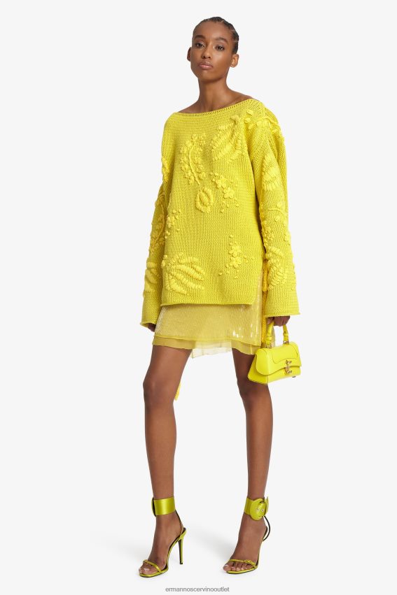 Apparel NZ Ermanno Scervino Women Sequinned Miniskirt Yellow 2H2X28125