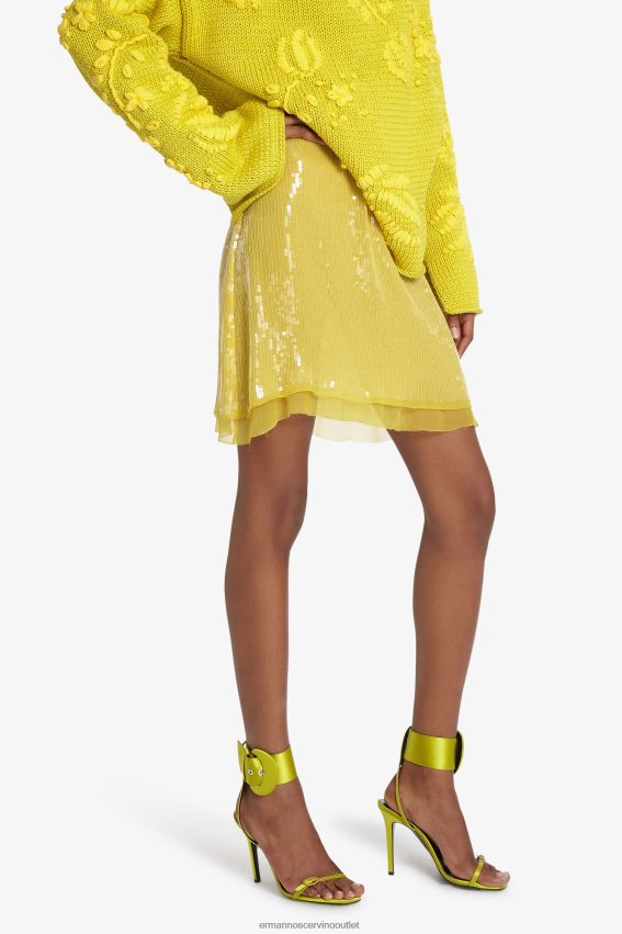 Apparel NZ Ermanno Scervino Women Sequinned Miniskirt Yellow 2H2X28125